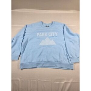Special Thanks Park City Après Ski Club Sweatshirt Light Blue Size XL